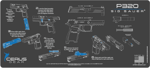 A diagram of different parts of a gun.